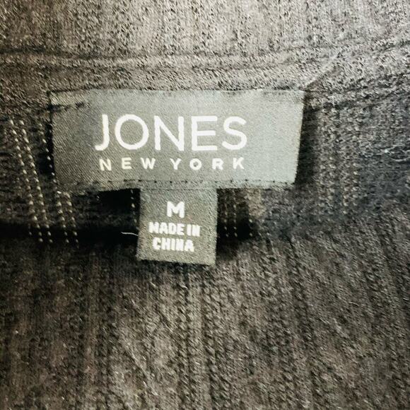 Jones New York Black Delicate Cable Knit Funnel Neck Knit Sweater Size M NWOT - Picture 4 of 7